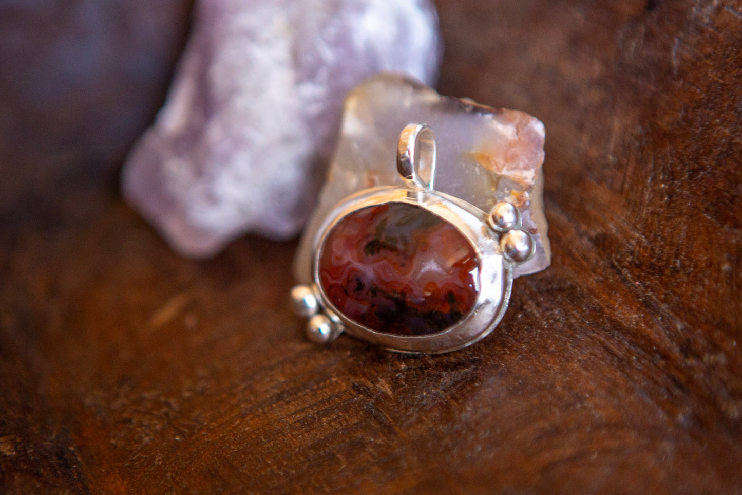 Sterling Silver Agate Pendant