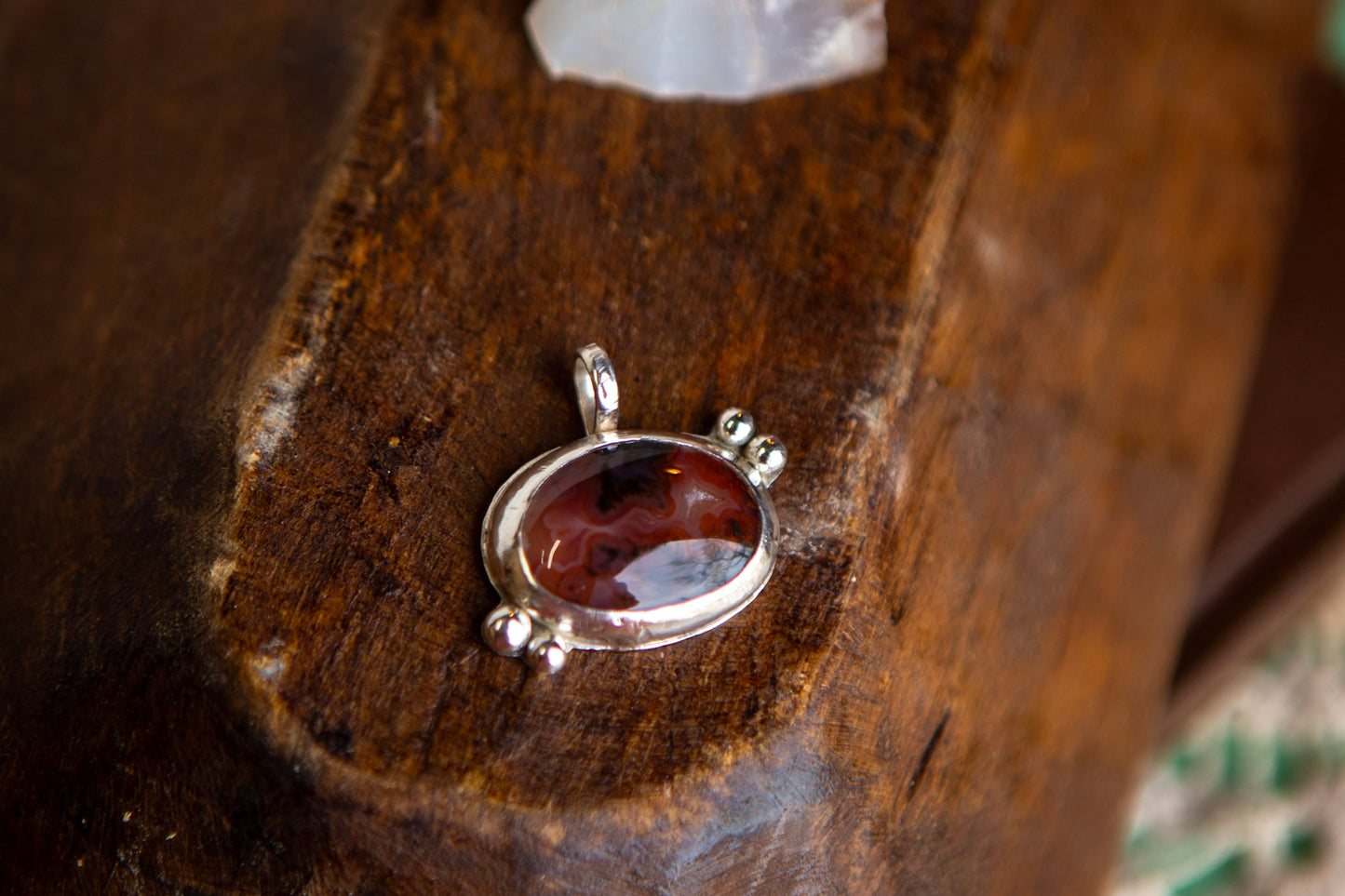 Sterling Silver Agate Pendant