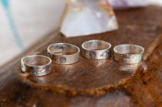 Sterling Silver Stacker Rings // Stamped, Textured & Plain (multiple sizes)