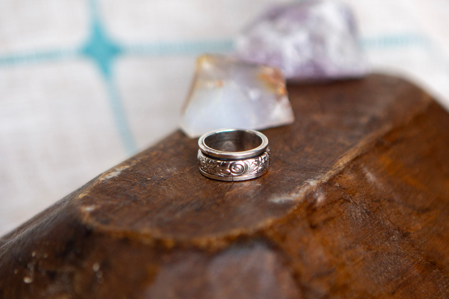 Sterling Silver Spinner Ring size 7