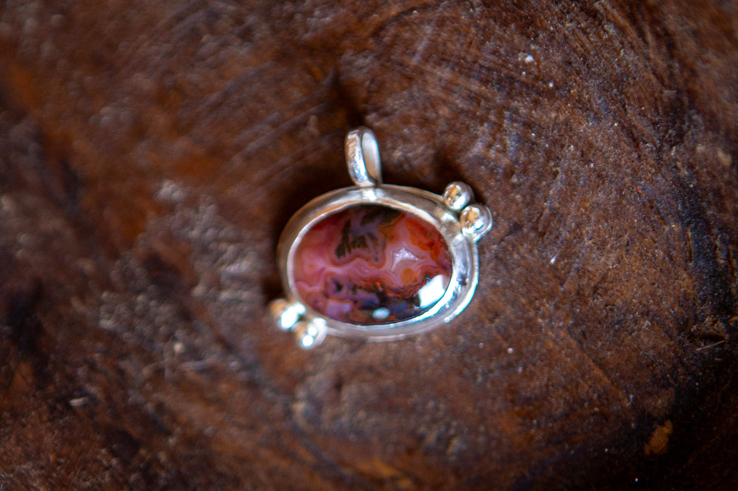 Sterling Silver Agate Pendant