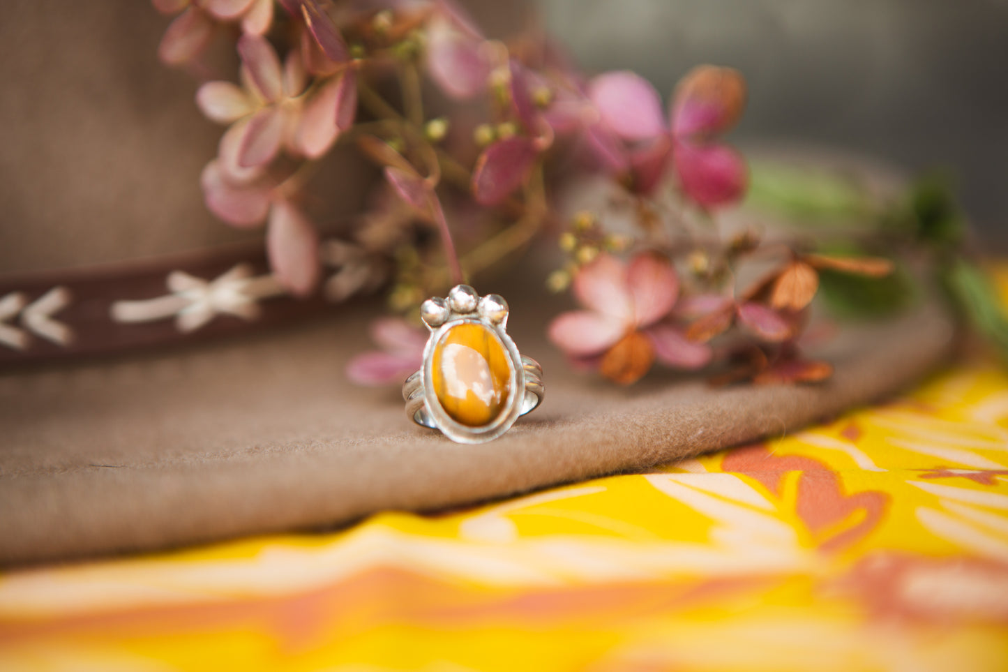 Tigers Eye Statement Ring // Size 6.75