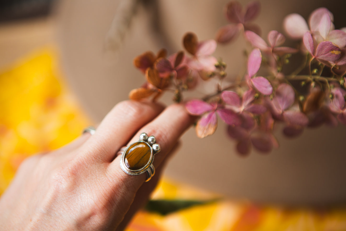 Tigers Eye Statement Ring // Size 6.75