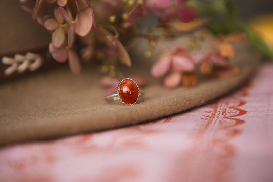 Stacker Gemstone Ring // Sunstone size 8.25