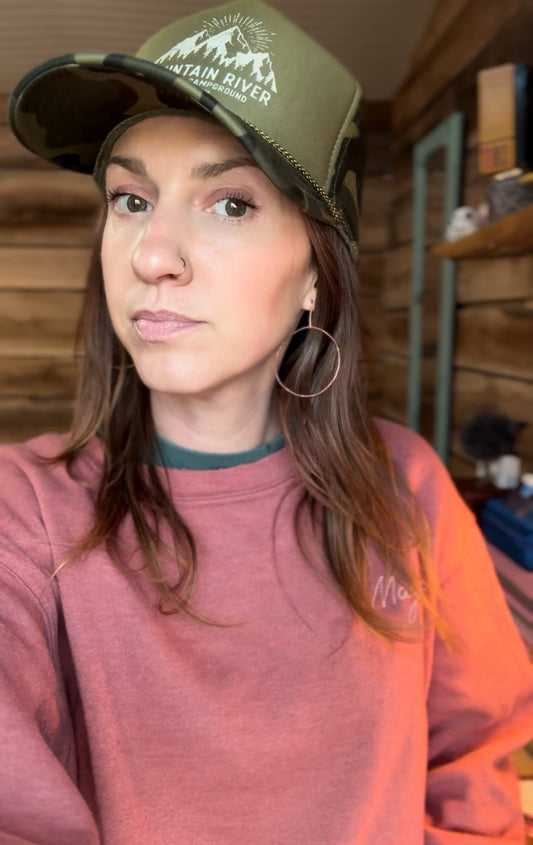 RECLAIMED from Helene - Handmade Hammered Copper Hoop Earrings